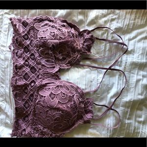 lace bralette mauve